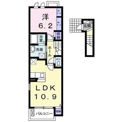 コモド若宮 204【管理NO：1-018348401-02040】 ★家具家電は申し込み後に搬入します 2026年08月中旬入居可能の外観画像