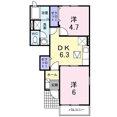 グランディ－ルＡ 103【管理NO：1-014633701-01030】 ★家具家電は申し込み後に搬入しますの外観画像