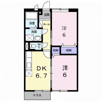 アグリティーノ　Ａ 103【管理NO：1-009530201-01030】 ★家具家電は申し込み後に搬入しますの外観画像