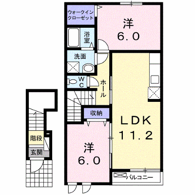フェリーチェ鵜木Ⅰ 202【管理NO：1-018058001-02020】 ★家具家電は申し込み後に搬入します 2026年07月下旬入居可能の外観画像