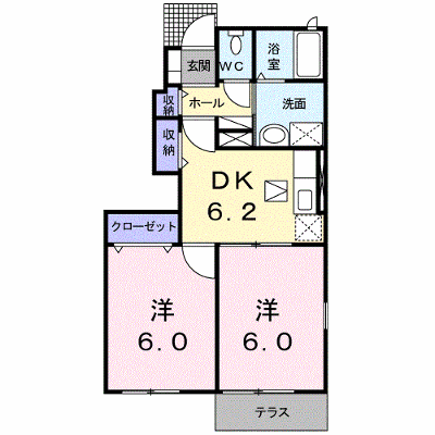 きらら七夕Ⅱ 101【管理NO：1-014904902-01010】 ★家具家電は申し込み後に搬入します★ ★2026年08月下旬入居可能★の外観画像