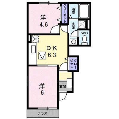 カロスアンセ参番館 101【管理NO：1-013536203-01010】 ★家具家電は申し込み後に搬入しますの外観画像