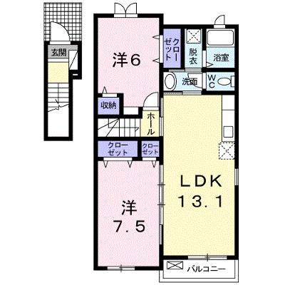 プリムローズ 201【管理NO：1-018105801-02010】 ★家具家電は申し込み後に搬入します★の外観画像