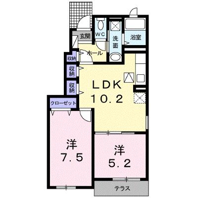 プリムローズ 101【管理NO：1-018105801-01010】 ★家具家電は申し込み後に搬入します 2026年07月下旬入居可能の外観画像