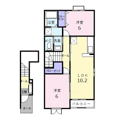アヴニールⅠ 203【管理NO：1-013722001-02030】 ★家具家電は申し込み後に搬入しますの外観画像
