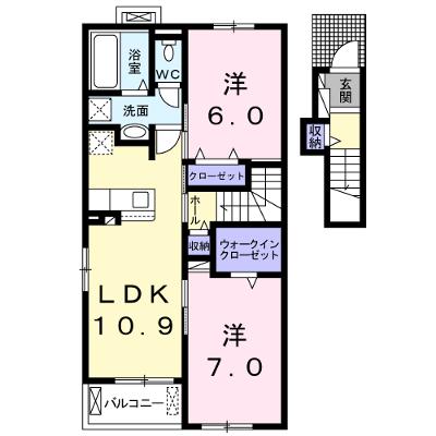 カルミア　Ⅱ 203【管理NO：1-025444502-02030】 ★家具家電は申し込み後に搬入しますの外観画像