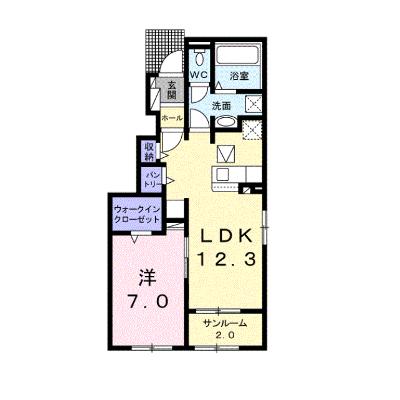 カルミア　Ⅰ 101【管理NO：1-025444501-01010】 ★家具家電は申し込み後に搬入しますの外観画像