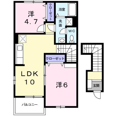 ベルビューコートＡ 201【管理NO：1-014621701-02010】 ★家具家電は申し込み後に搬入します★の外観画像