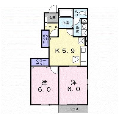 エヴァーグリーン吉富Ｂ 101【管理NO：1-011916102-01010】 ★家具家電は申し込み後に搬入します 2026年07月下旬入居可能の外観画像