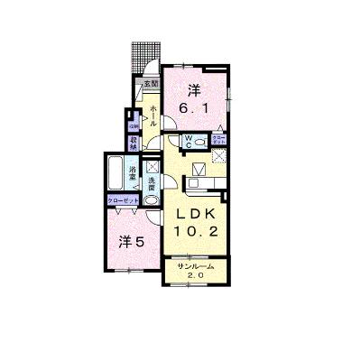 プリュレ 101【管理NO：1-024600601-01010】 ★家具家電は申し込み後に搬入します★の外観画像
