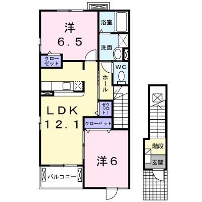 サンリット上万田Ａ 201【管理NO：1-013545401-02010】 ★家具家電は申し込み後に搬入しますの外観画像