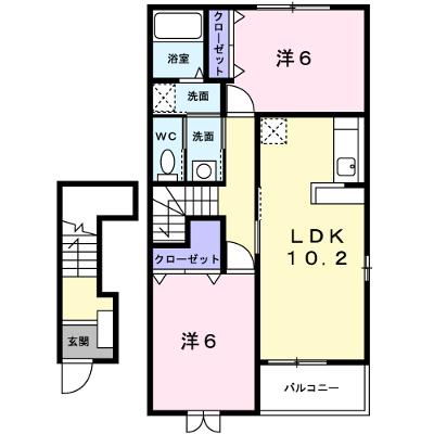 エレガントヴィラＵＳＡ　Ｂ 203【管理NO：1-013465602-02030】 ★家具家電は申し込み後に搬入します★の外観画像