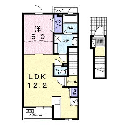 ＣＯＺＹ　ＣＲＥＳＴ　Ａ 203【管理NO：1-025254001-02030】 ★家具家電は申し込み後に搬入します★の外観画像