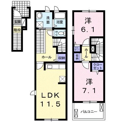 サンリットアベニューⅡ 206【管理NO：1-021524902-02060】 ★家具家電は申し込み後に搬入しますの外観画像