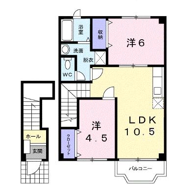 エスポワ－ル古国府Ｂ 202【管理NO：1-009389002-02020】 ★家具家電は申し込み後に搬入しますの外観画像