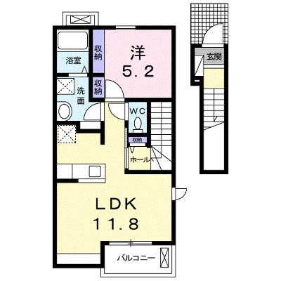 エレガンテカーサ 201【管理NO：1-022233301-02010】 ★家具家電は申し込み後に搬入します★の外観画像