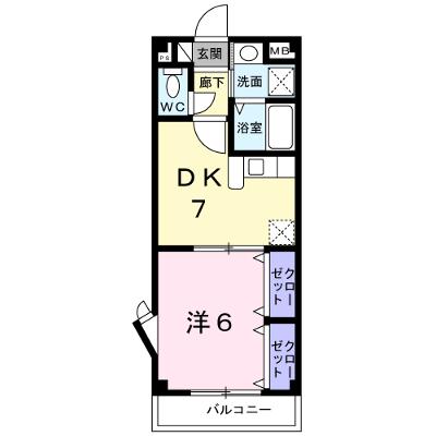 ポポラ－レＫ 206【管理NO：1-012621401-02060】 ★家具家電は申し込み後に搬入しますの外観画像