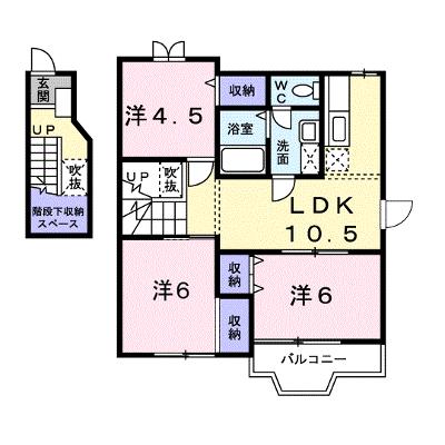 ファンタジー２１ 201【管理NO：1-007520901-02010】 ★家具家電は申し込み後に搬入します★の外観画像