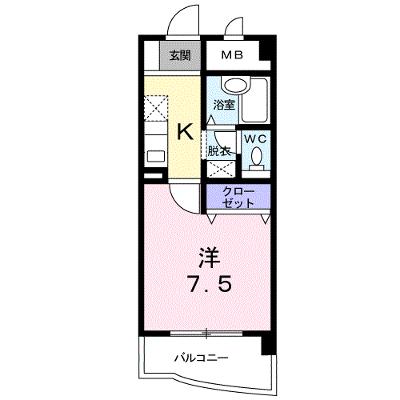 Ｃｉｔｙ　Ｌｉｆｅ　ＫＡＫＵ 406【管理NO：1-007420701-04050】 ★家具家電は申し込み後に搬入しますの外観画像