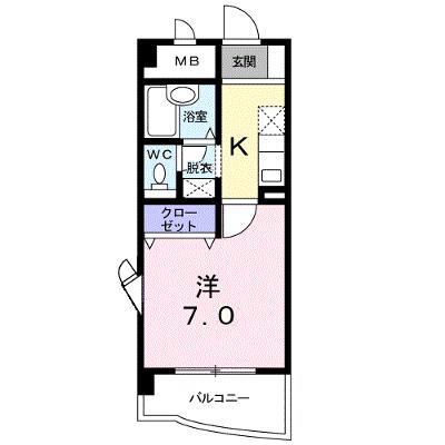 Ｃｉｔｙ　Ｌｉｆｅ　ＫＡＫＵ 215【管理NO：1-007420701-02120】 ★家具家電は申し込み後に搬入します★の外観画像