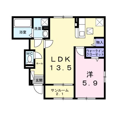 アウローラ鶴崎Ⅰ 102【管理NO：1-028109601-01020】 ★家具家電は申し込み後に搬入しますの外観画像