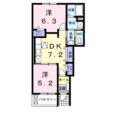 ビサイドアヴェニュ－Ｂ 103【管理NO：1-015234902-01030】 ★家具家電は申し込み後に搬入しますの外観画像