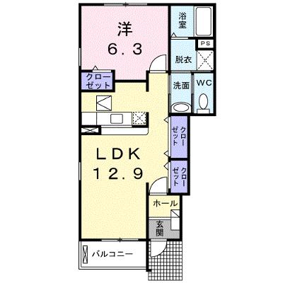 メゾン　ド　ラフレシ－ル　Ａ 101【管理NO：1-015065301-01010】 ★家具家電は申し込み後に搬入しますの外観画像