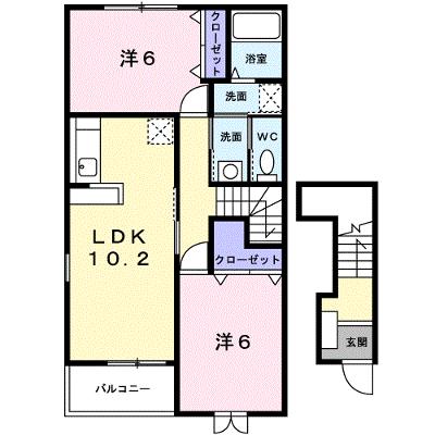 プロムナードⅠ 201【管理NO：1-013604901-02010】 ★家具家電は申し込み後に搬入します★の外観画像