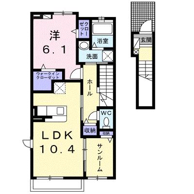 グランハイム 205【管理NO：1-025701601-02050】 ★家具家電は申し込み後に搬入します 2026年09月上旬入居可能の外観画像