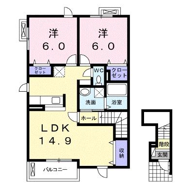 ベルヴィラージュ　Ⅰ 201【管理NO：1-020416801-02010】 ★家具家電は申し込み後に搬入しますの外観画像