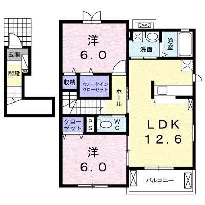 セゾンフローラＤ 201【管理NO：1-020164902-02010】 ★家具家電は申し込み後に搬入しますの外観画像