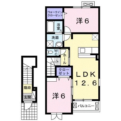 ａ　ｂｅｌｌｅ　ｋ　Ⅱ 202【管理NO：1-018384801-02020】 ★家具家電は申し込み後に搬入しますの外観画像