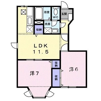 第５府内プロパン 103【管理NO：1-012513201-01030】 ★家具家電は申し込み後に搬入しますの外観画像