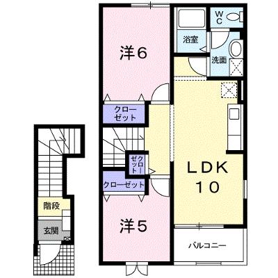 ソレイユＣ 202【管理NO：1-012273101-02020】 ★家具家電は申し込み後に搬入しますの外観画像