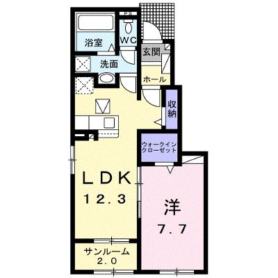 ユリシス　Ｂ 106【管理NO：1-026413002-01050】 ★家具家電は申し込み後に搬入しますの外観画像