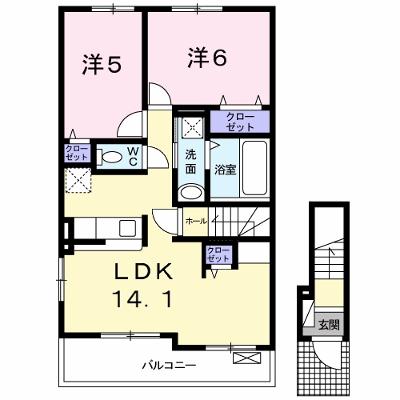 ジェルメ・カーサⅣ 201【管理NO：1-024149901-02010】 ★家具家電は申し込み後に搬入しますの外観画像
