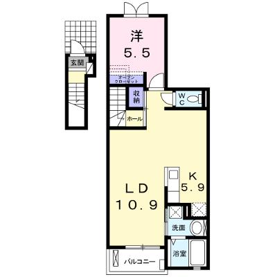 ロワゾブルー 202【管理NO：1-020900601-02020】 ★家具家電は申し込み後に搬入します★の外観画像
