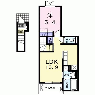 コリーヌＣ 203【管理NO：1-019507601-02030】 ★家具家電は申し込み後に搬入しますの外観画像