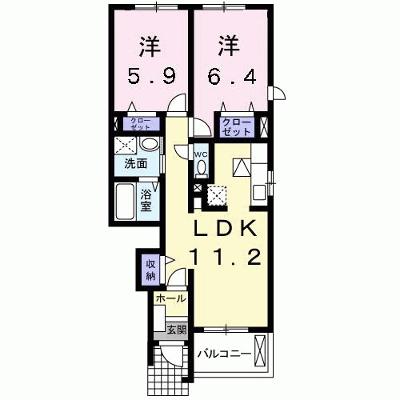 カーサ弐番館 103【管理NO：1-016951702-01030】 ★家具家電は申し込み後に搬入しますの外観画像