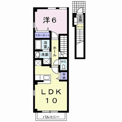 アヴニールⅠ 203【管理NO：1-012492701-02030】 ★家具家電は申し込み後に搬入します★の外観画像