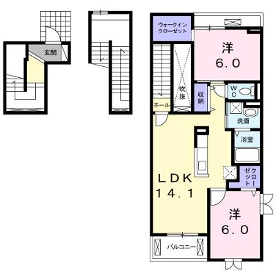 カーサ　輝 301【管理NO：1-021017202-03010】 ★家具家電は申し込み後に搬入します★の外観画像