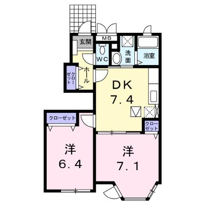 アプリコット 102【管理NO：1-013392701-01020】 ★家具家電は申し込み後に搬入しますの外観画像