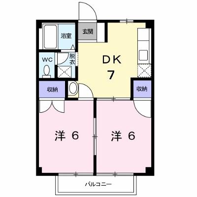 コスモスハイツ 206【管理NO：1-004652001-02050】 ★家具家電は申し込み後に搬入しますの外観画像