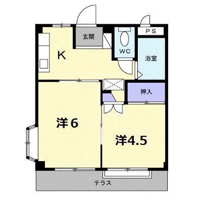 神山ハイツⅢ 105【管理NO：1-001662001-01040】 ★家具家電は申し込み後に搬入しますの外観画像
