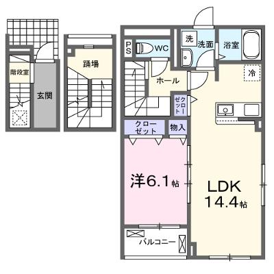 アバンツァートⅠ 301【管理NO：1-027251401-03010】 2026年08月中旬入居可能の外観画像