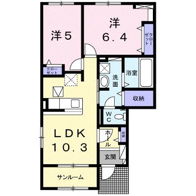 カーサ・フィオーレ 101【管理NO：1-024735701-01010】 ★家具家電は申し込み後に搬入しますの外観画像