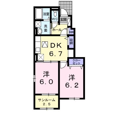 ＴＫ・Ⅰ 106【管理NO：1-023078001-01050】 ★家具家電は申し込み後に搬入しますの外観画像
