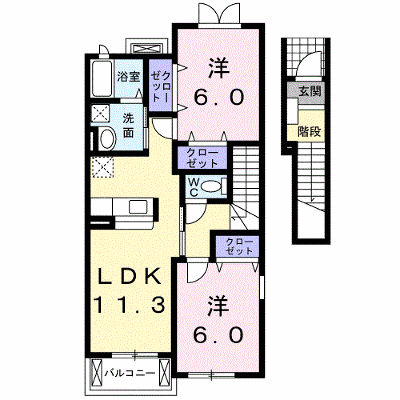 マリアローザⅡ 201【管理NO：1-014015701-02010】 ★家具家電は申し込み後に搬入します★の外観画像