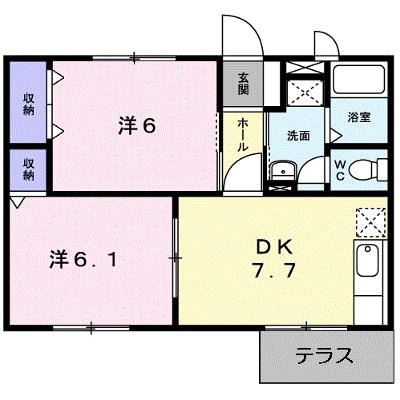アーバンウエストⅢ 102【管理NO：1-011758501-01020】 ★家具家電は申し込み後に搬入しますの外観画像