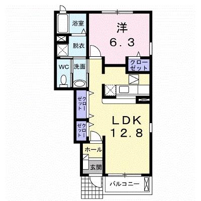 エスポワールヒルＡ 105【管理NO：1-014507701-01040】 ★家具家電は申し込み後に搬入します★の外観画像